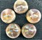 JELLYFISH Pink/Peach Fairy Glass Marbles 25mm (1 inch) SHOOTER Taw Lot